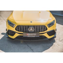 Накладка сплиттер на передний бампер на Mercedes AMG A W177 A 45 S